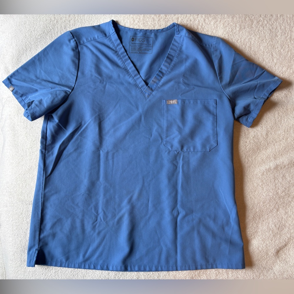 Figs Women’s Royal Blue V-Neck Scrub Top